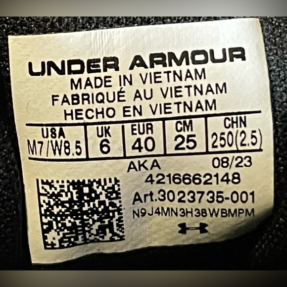 Under Armour Reign Lifter Training Shoes 3023735-001 Black Mens Size 7 & 7.5 NEW - Picture 9 of 10